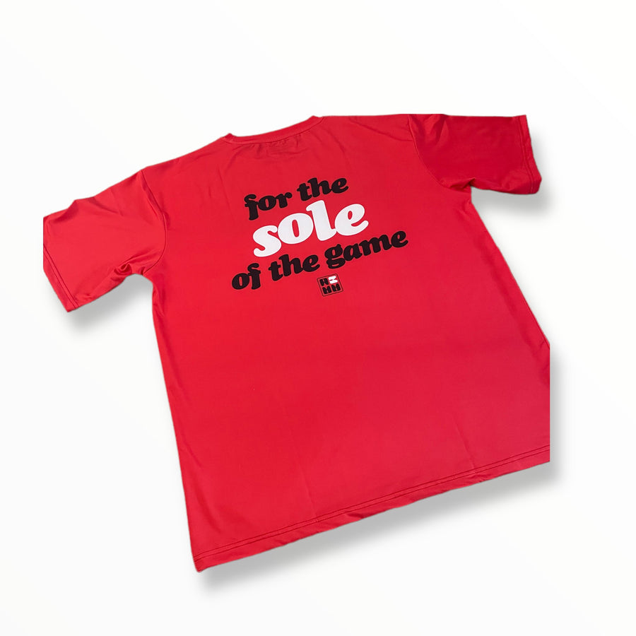 For the SOLE of the game Performance Tshirt- Red - Solepack