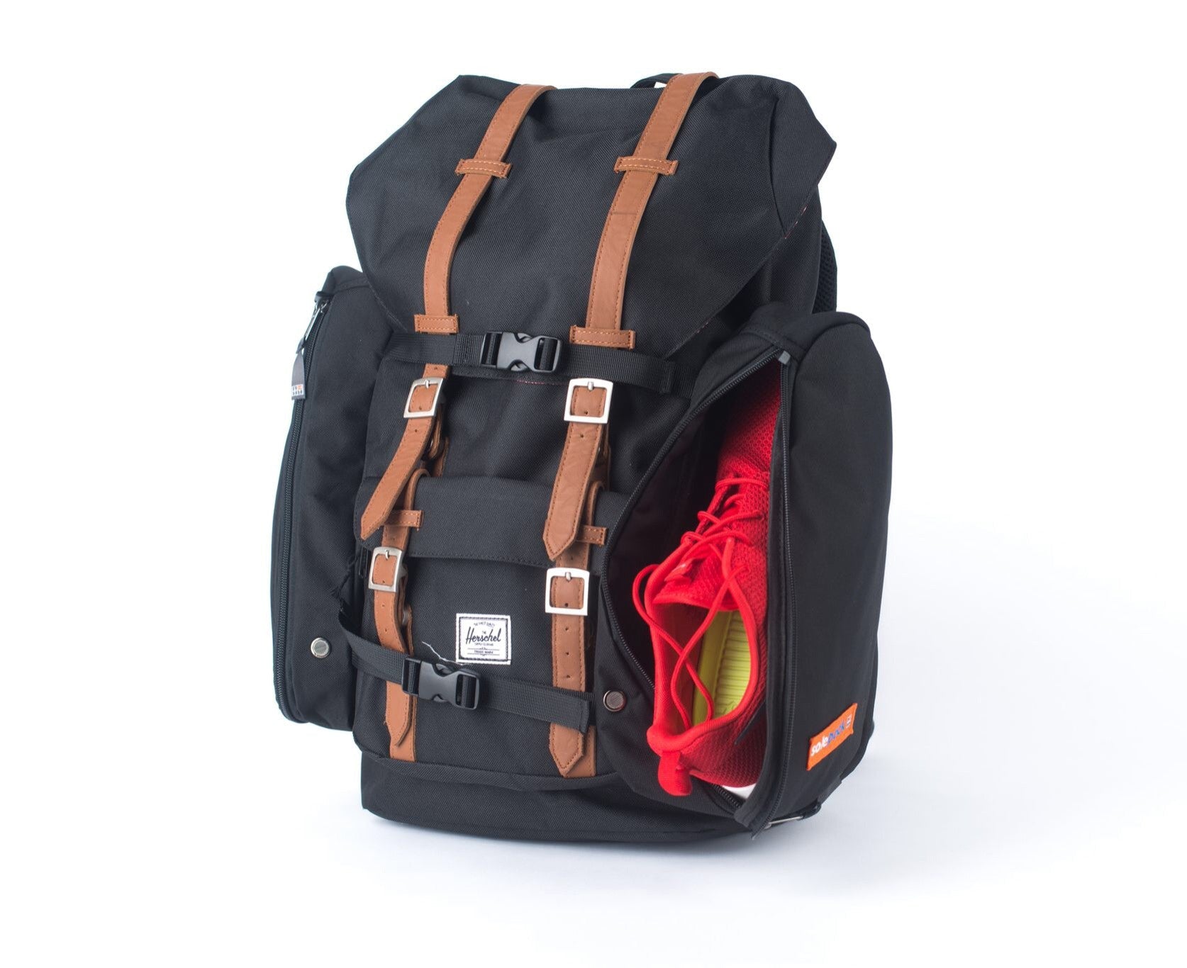 chester faux leather backpack sole society Solepack SP-1 Original Black Sneaker Bag Large:Fits up to a Men's size10.5/11